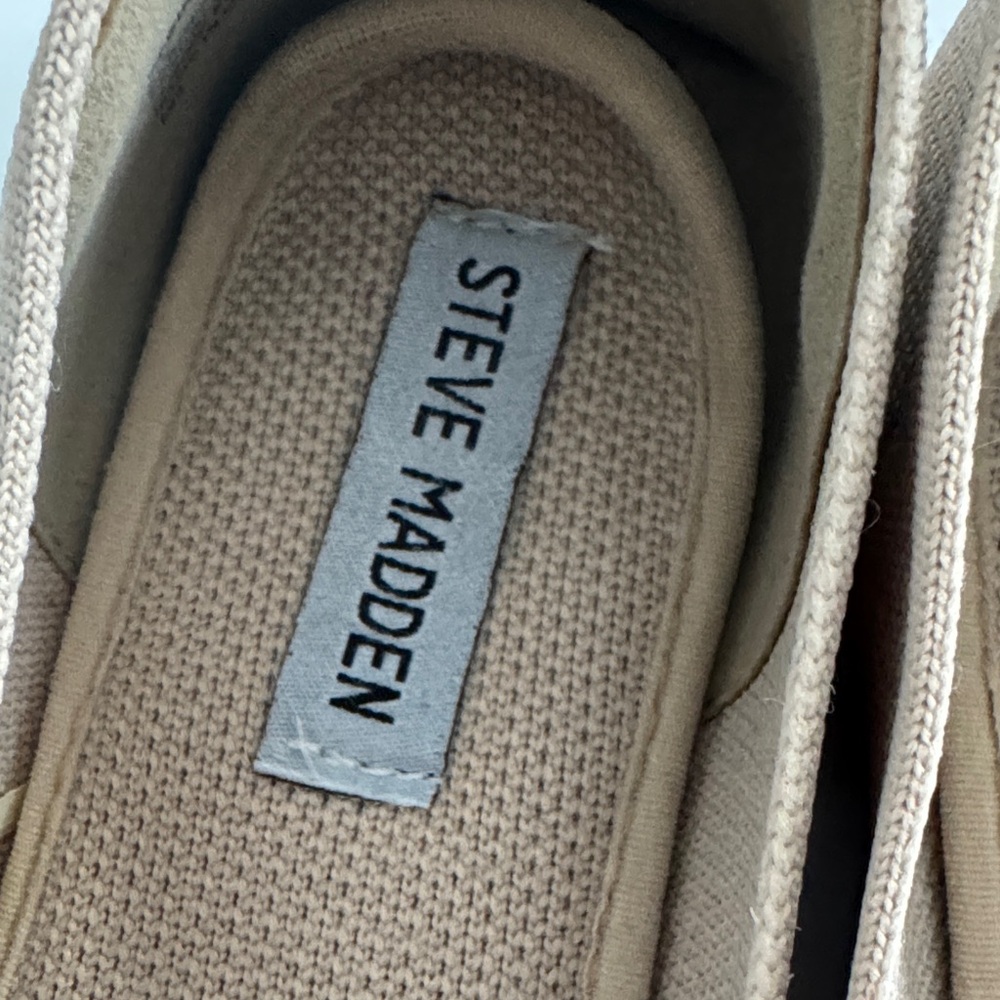 Steve Madden Knit Slip-On Flats in Light Beige - Picture 2 of 5